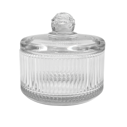 Glazen Bewaarpot Lines - Ø 10,5 cm