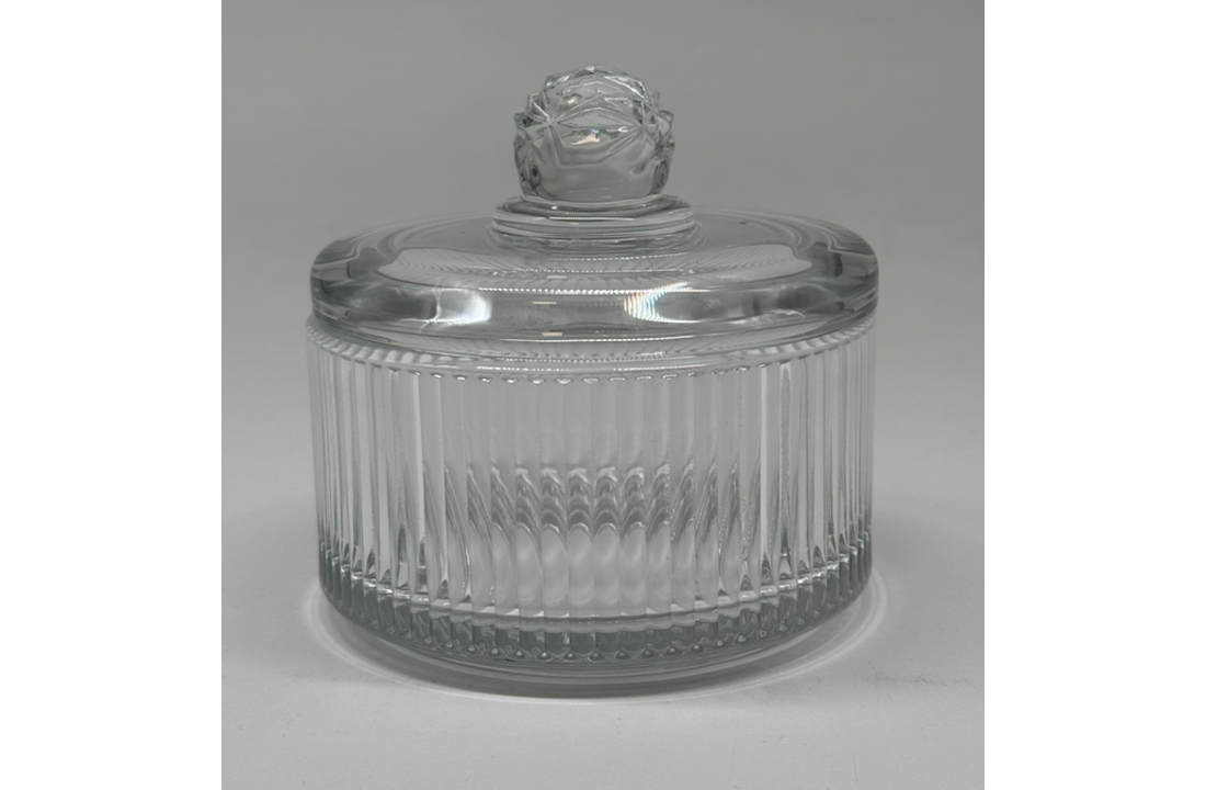 Glazen Bewaarpot Lines - Ø 10,5 cm