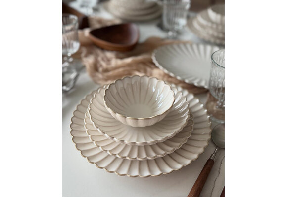 Bricard Lotus Paris Serviesset 25-Delig - Porselein - Taupe