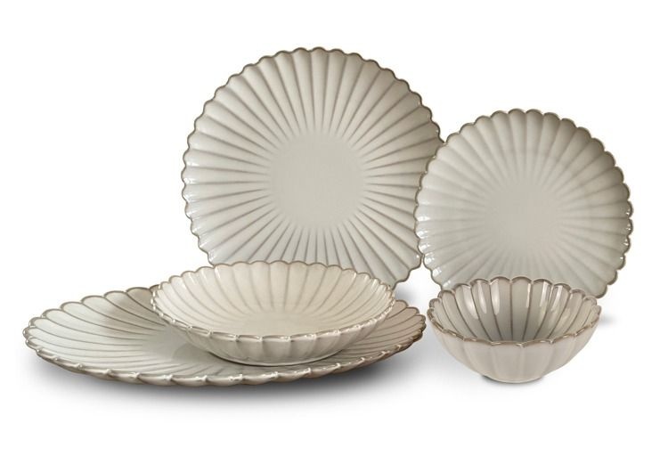 Bricard Lotus Paris Serviesset 25-Delig - Porselein - Taupe