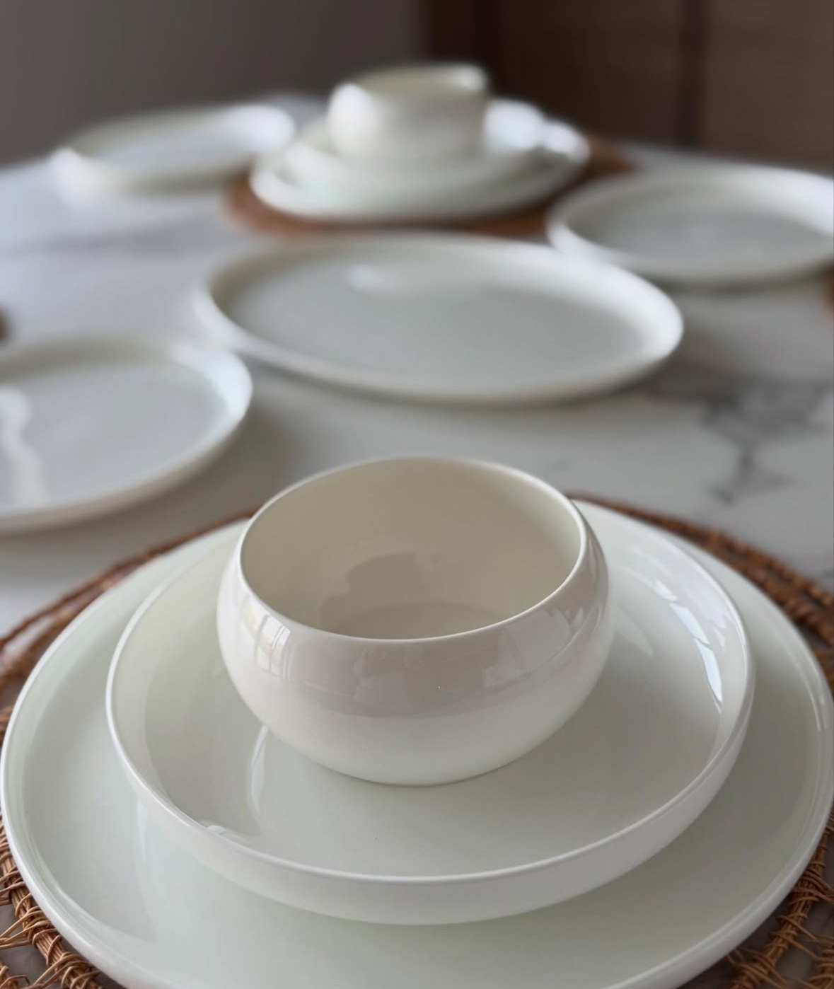 Bricard Bobigny serviesset 25 delig - porselein - wit