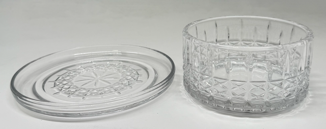 Glazen Serveerkom Flashing Met Schaaltje | 12- delig