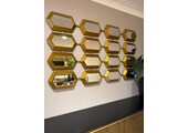 Beehive Spiegel Goud - Honingraat motief
