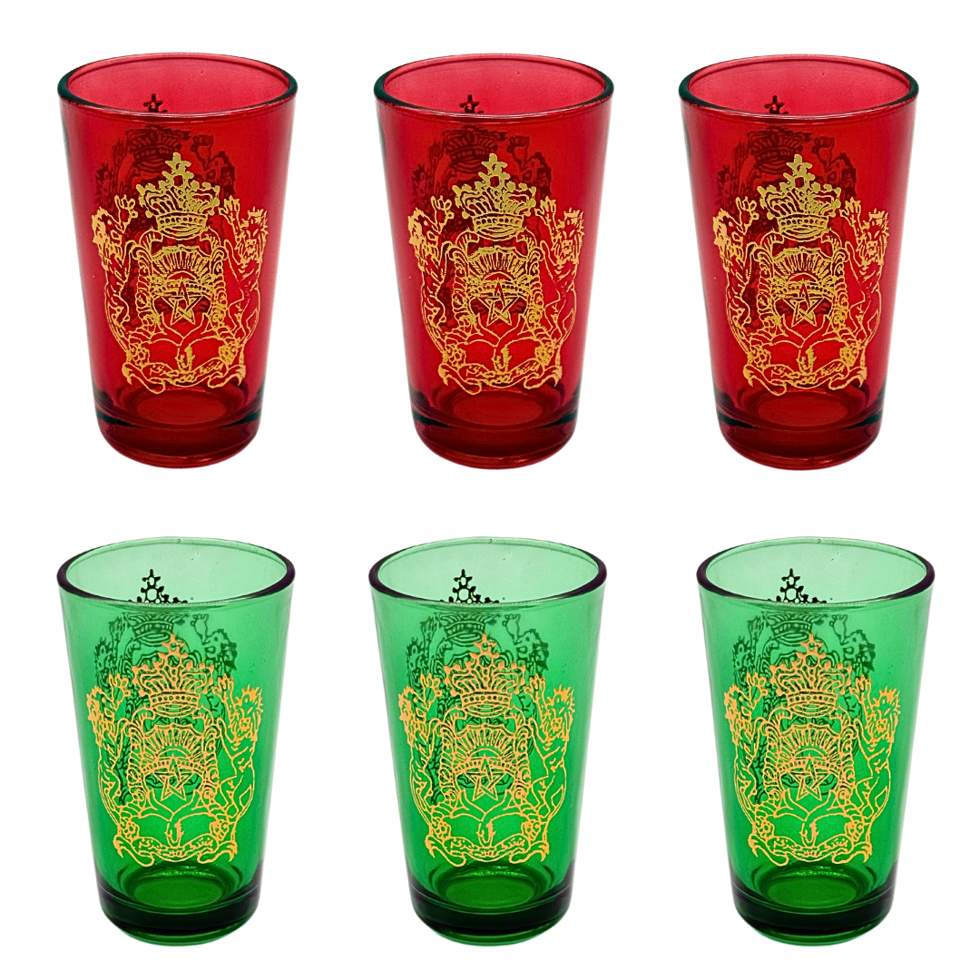 Marokkaanse Theeglazen Atlas - 120 ml - 6 stuks