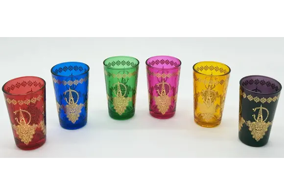 Marokkaanse Theeglazen Sahara - 120 ml - 6 stuks