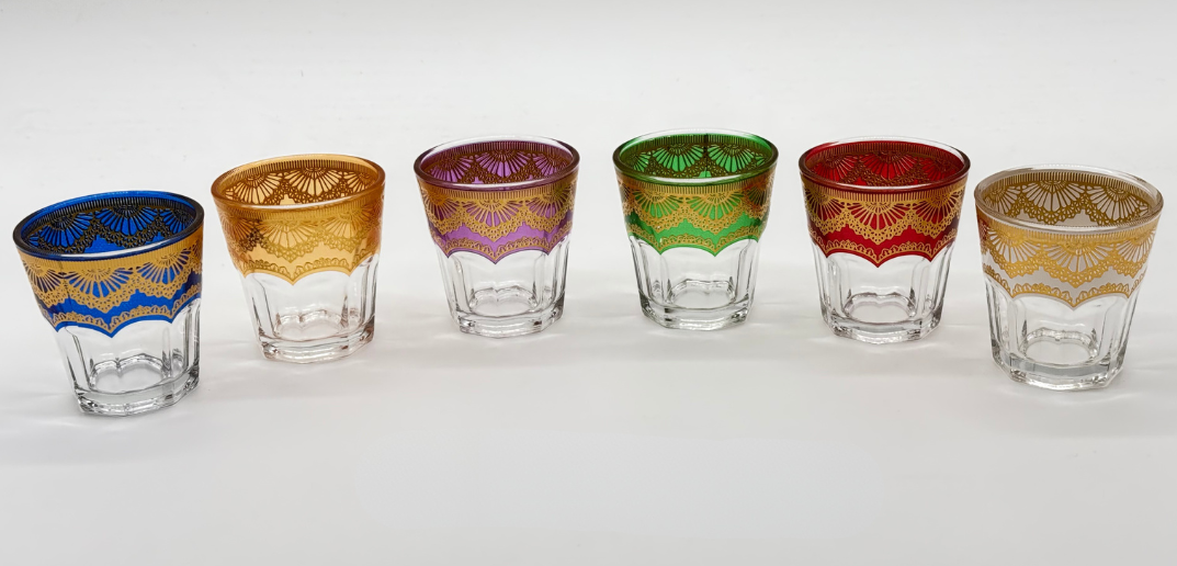 Marokkaanse Theeglazen Oriental - 175 ml - 6 stuks