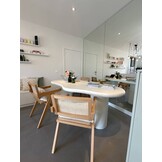 Eettafel Amy 200 cm Organisch - Japandi | 2 Ronde poten