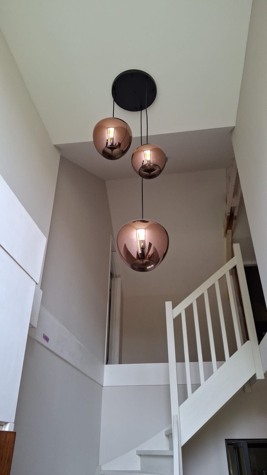 Hanglamp Apples Koper glas  3 lichts