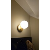 Wandlamp Rama opaal glas | 1 lichts - Goud