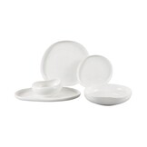 Bricard Barles Serviesset 25 delig - Porselein - Wit - Organisch