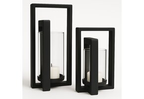 Kaarshouder Joly - Mat Zwart - Set van 2
