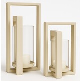 Kaarshouder Joly - Crème - Set van 2