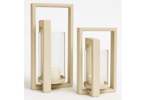 Kaarshouder Joly - Crème - Set van 2