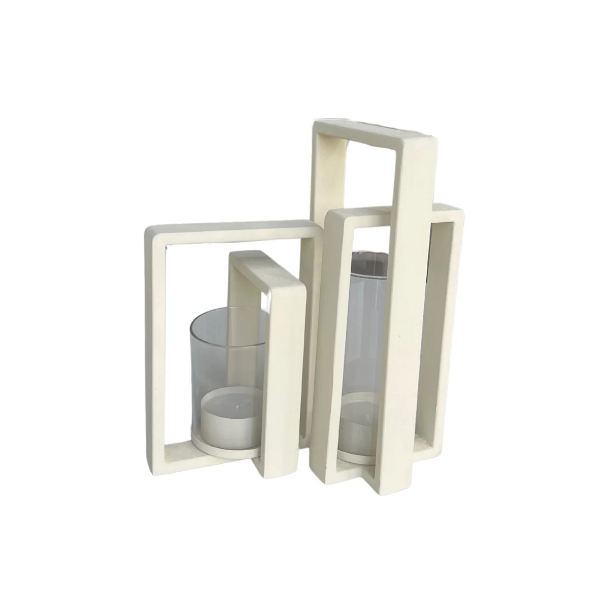 Kaarshouder Joly - Crème - Set van 2