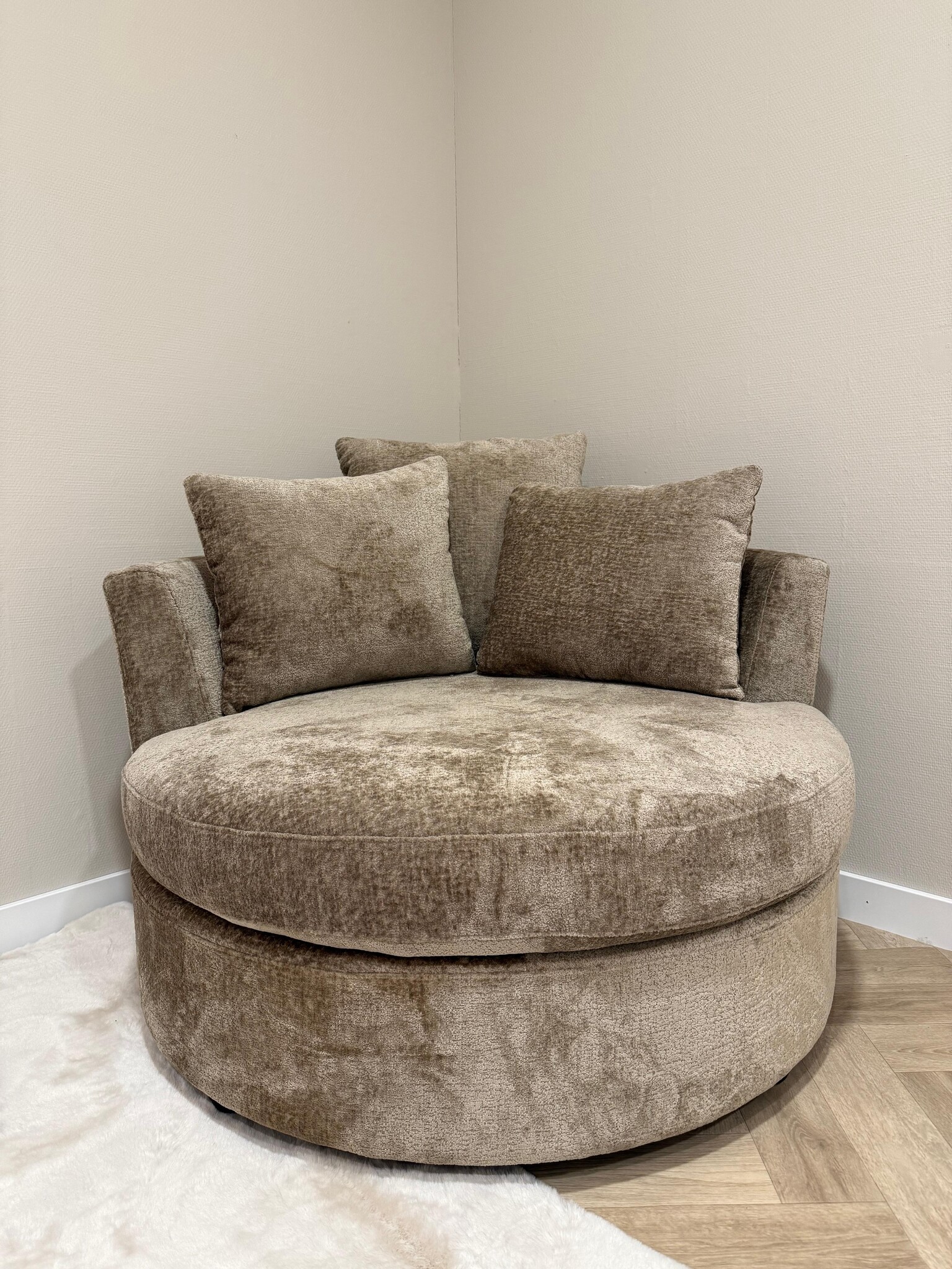 Loveseat Siena - Taupe chenille - Bergen 104