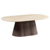 Salontafel Kimberly - Travertin | Ovaal - Bruin