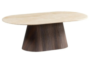 Salontafel Kimberly - Travertin | Ovaal - Bruin