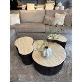 Salontafel Kimberly set van 3 - Travertin | Ovaal - Bruin