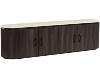 Tv-meubel Kimberly  - Travertin | Ovaal - Bruin