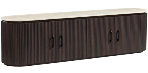 Tv-meubel Kimberly - Travertin | Ovaal - Bruin