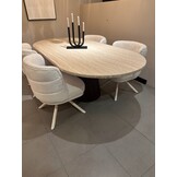 Eettafel Kimberly - Travertin | Rond - Bruin