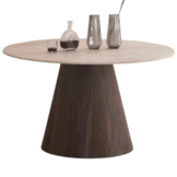 Eettafel Kimberly - Travertin | Rond - Bruin