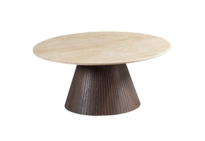 Salontafel Kimberly - Travertin | Rond - Bruin