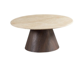 Salontafel Kimberly - Travertin | Rond - Bruin