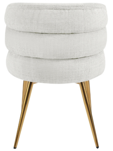 Eetkamerstoel Cremona - White - Gold