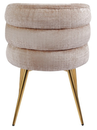 Eetkamerstoel Cremona - Warm Beige - Gold