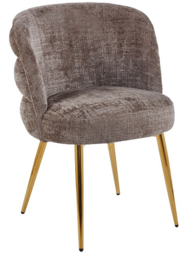 Eetkamerstoel Cremona - Taupe Bruin - Gold