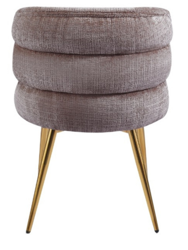 Eetkamerstoel Cremona - Taupe Bruin - Gold