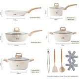 Pannenset 14-delig | Creme - Houtprint