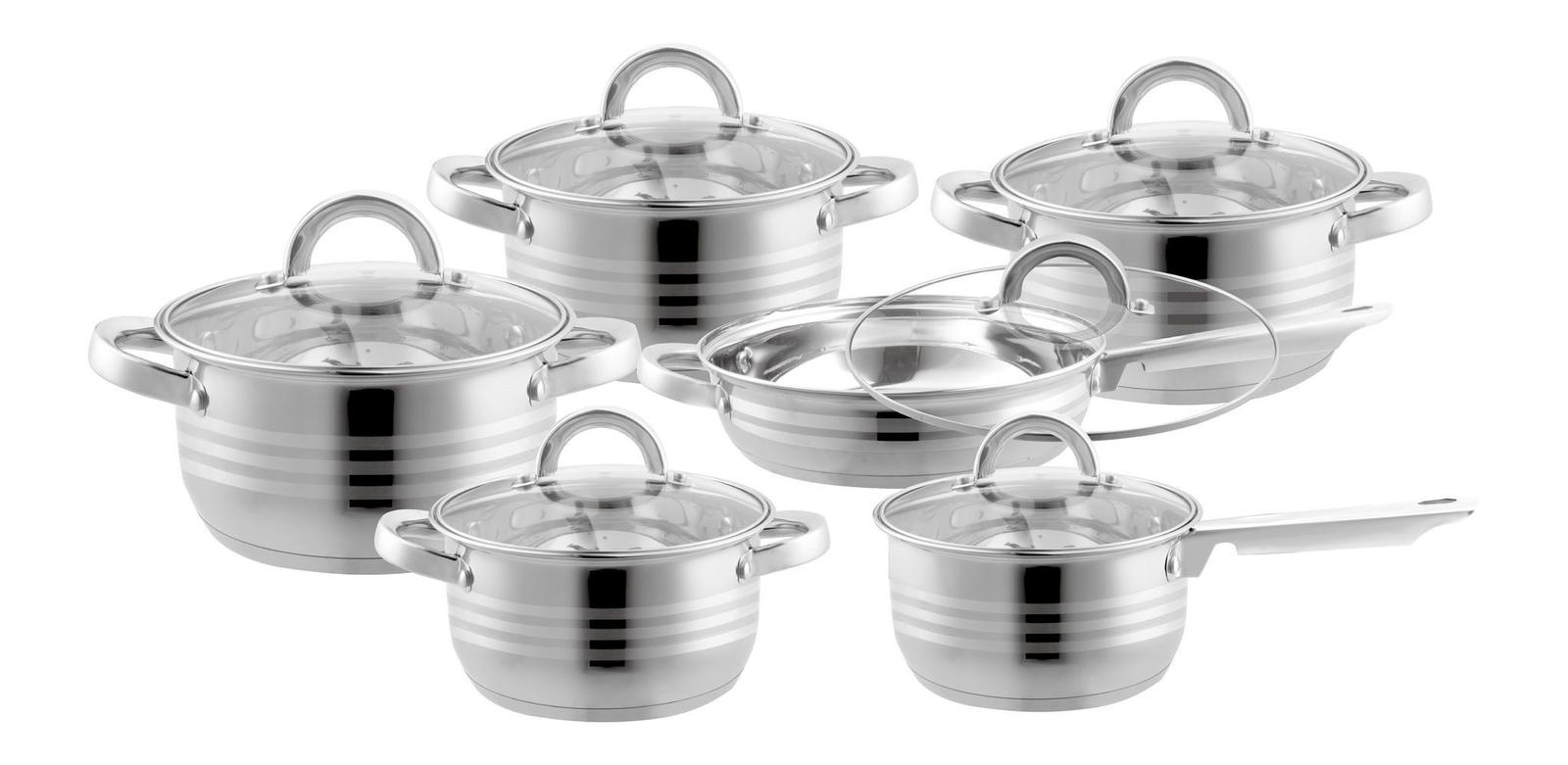 Bavary Pannenset 12 delig | 18/10 Stainless Steel