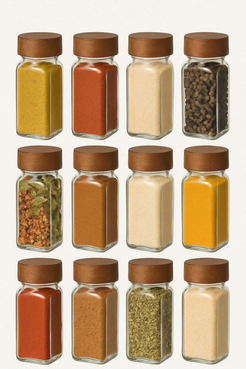 Kruidenpotjes - 12 stuks | incl. strooidop