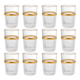 Theeglazen Fariza - set van 12 | Goud