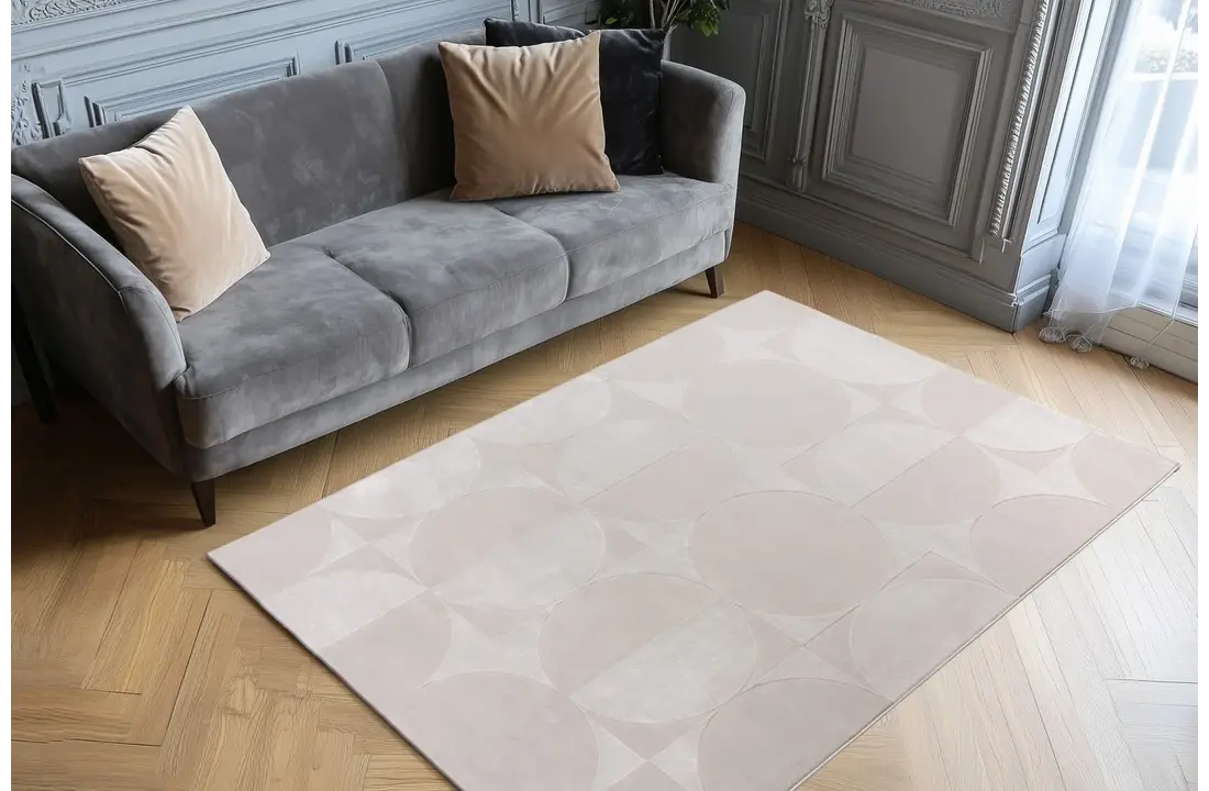 Elif 406 | Vloerkleed Japandi Stijl - Zilver