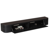 Japandi Tv Meubel Curved - Zwart Eiken - Gebogen zijkant