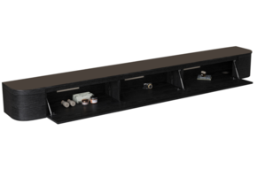 Japandi Tv Meubel Curved - Zwart Eiken