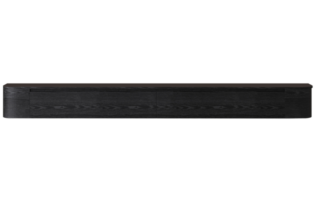 Japandi Tv Meubel Curved - Zwart Eiken - Gebogen zijkant