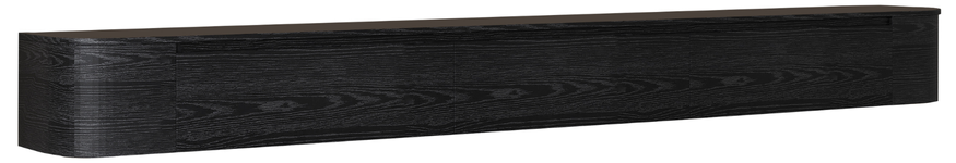 Japandi Tv Meubel Curved - Zwart Eiken - Gebogen zijkant