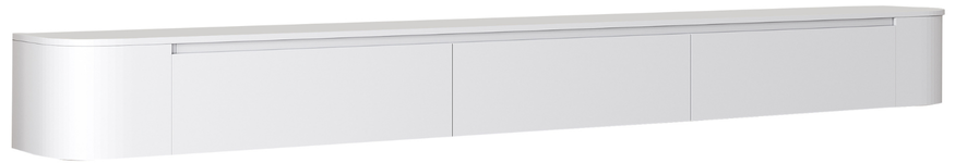 Japandi Tv Meubel Curved - Mat Wit - Gebogen zijkant