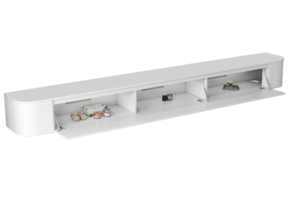 Japandi Tv Meubel Curved - Mat Wit