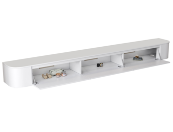 Japandi Tv Meubel Curved - Mat Wit
