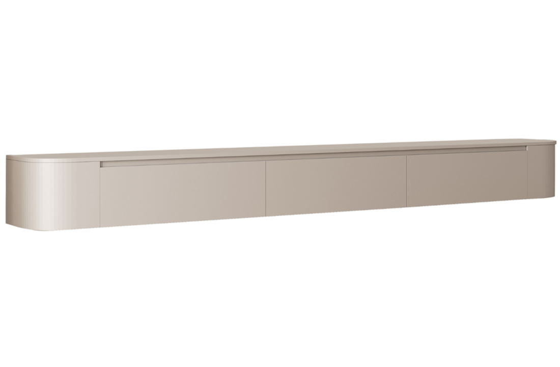Japandi Tv Meubel Curved - Beige - Gebogen zijkant
