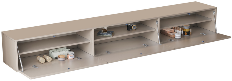 Zwevende Tv Meubel - Beige - Recht