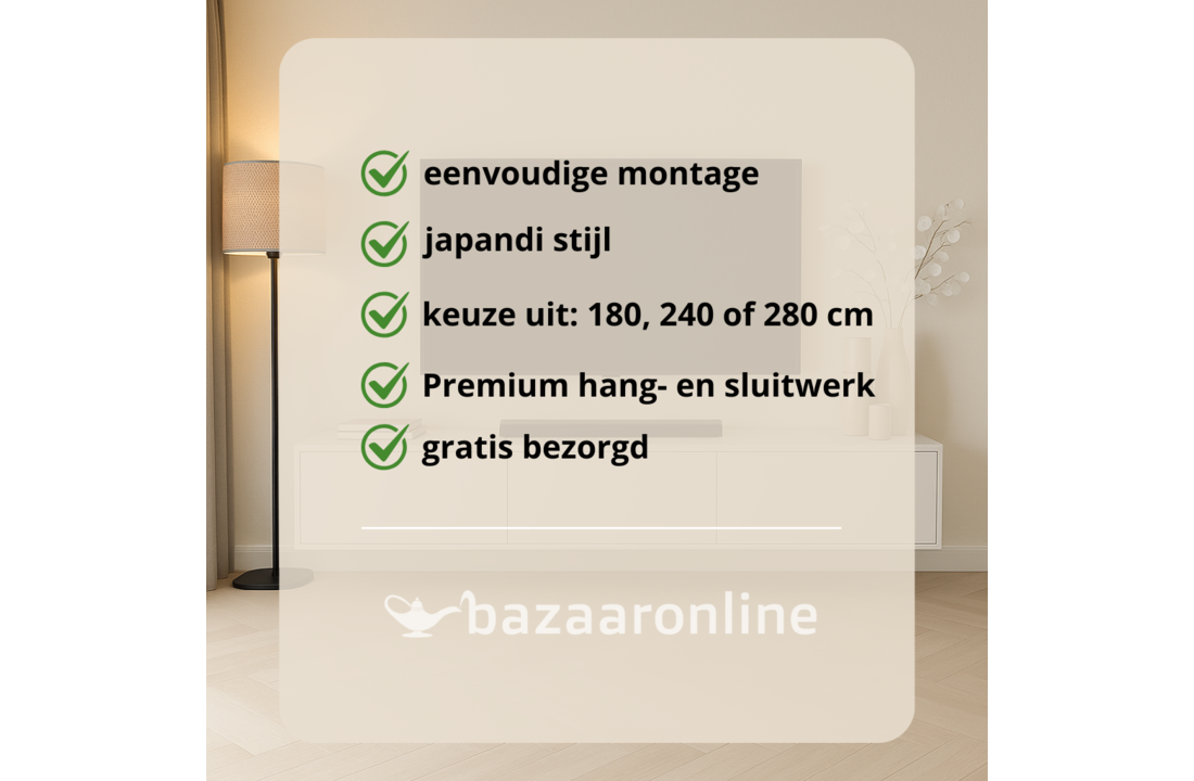 Zwevende Tv Meubel - Mat Wit - Recht