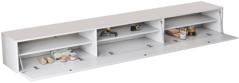 Zwevende Tv Meubel - Mat Wit - Recht