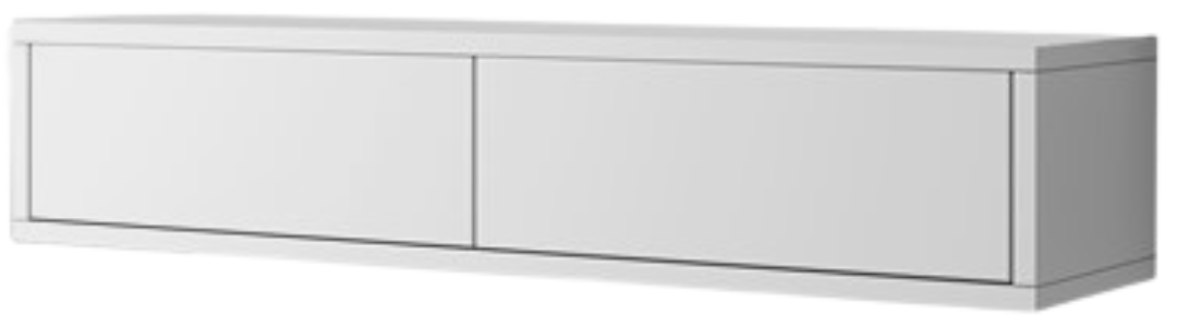 Zwevende Gangkast - Mat Wit - L100 x D25 x H20 cm