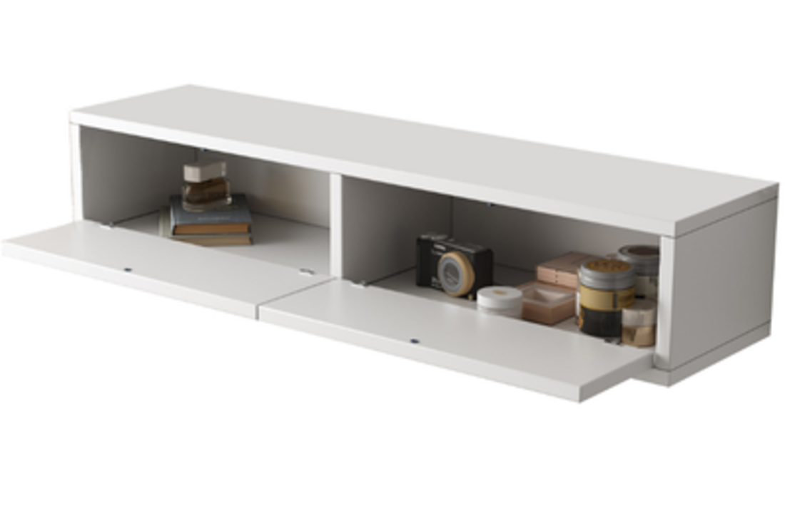 Zwevende Gangkast - Mat Wit - L100 x D25 x H20 cm